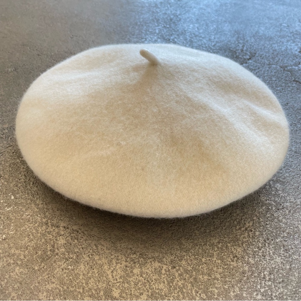 Cream Off White Beret Classic Round French Style